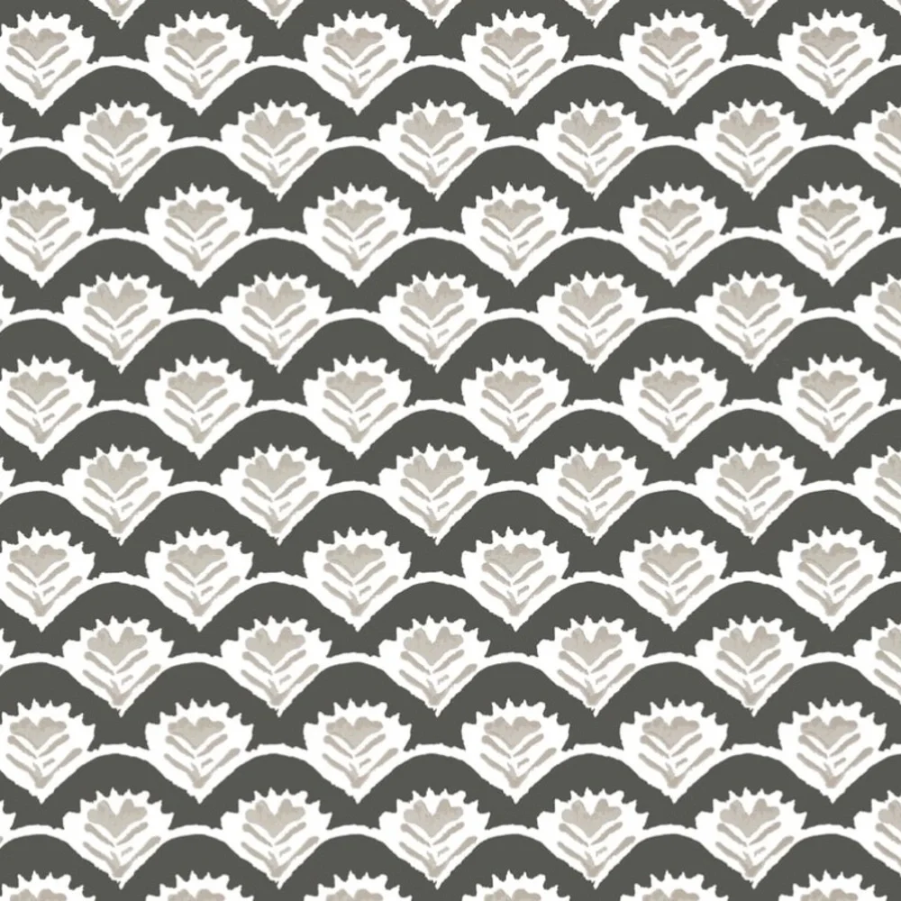 Thibaut Emily Wallpaper in Black and Beige
